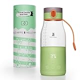HELLO HIPPO® Premium Flaschenwärmer Nomade, tragbar, USB, 300 ml - kabellos auf Batterie - ideal Reise - wärmt Milch und Wasser - Graduierung /30 ml - Temperatur einstellbar 37 bis 50°C + Haltezeit