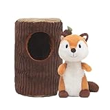 Herfair Eichhörnchen Kuscheltier Süße Plushie 2 in 1 Plüschtier Kawaii Deko Spielzeug Wurfkissen Lustige Stofftier Geschenke für Kinder