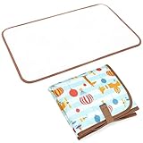 Lekebaby Tragbare Wickelunterlage, Wickelunterlage, faltbare Baby-Wickelunterlage, Reise-Wickelunterlage, tragbare Baby-Wickelunterlage, gesteppt, Rosa Weidenzweig
