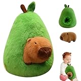 Esoes Capybara Kuscheltier Avocado, 35cm Simulation Capybara Avocado Plüschtier für Mädchen Kinder