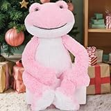 MorisMos Frosch Kuscheltier groß XXL, 60cm Rosa Frosch Plüschtier Stofftier, weich Frog Stuffed Animal Geburtstag Weihnachten Geschenk Kinder