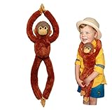EcoBuddiez Tree Huggers - Orang-Utan von Deluxebase. 72cm hängendes Stofftier aus recycelten Plastikflaschen. Umweltfreundliches und weiches Plüschtier und perfektes Kuschelgeschenk für Kinder.