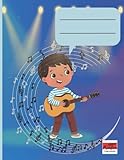 Gitarren Tabulatur Notebook für Kinder - für Musiker, Songwriter und Jungs, die es werden wollen: Gitarren Tab Heft mit Gitarren Tabulaturpapier und Akkordkästen
