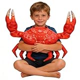 Xiyocadt Krabbe Plüschtier, Meerestiere Realistisches Tierspielzeugkissen, Kuscheliges Begleiter Schlafzimmer Heimdekoration, Sammlergeschenk für Kinder Jungen Mädchen (Königskrabbe,35cm)