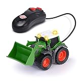 Dickie Toys - Fendt Spielzeug-Traktor - (14 cm) mit Kabelfernsteuerung für Kinder ab 3 Jahren, Ferngesteuerter Traktor mit beweglicher Schaufel & Licht inkl. Batterien