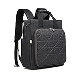 KONO Wickelrucksack Wickeltasche Baby Rucksack Großer Multifunktional Babytaschen für Mama und Papa (Schwarz)