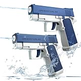 Wasserpistole 2 Stück Wasserspritzpistole Kinder Wasserpistolen Reichweite 10 Meter für Kinder Sommer im Freien Pool Strand Wasserspielzeug (Blau)