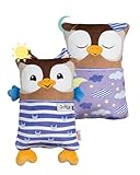 NICI Kuscheltier Eule mit Wendefunktion 30x20cm - braun - Weiches Plüschtier – Für kleine Kuscheltierliebhaber zum Kuscheln & Spielen. Ideal für Zuhause, den Kindergarten oder unterwegs | 62295