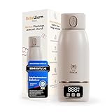 BEBELUX Babyflaschenwärmer – Elektrischer Babymilchwärmer für unterwegs | 36W USB-C Schnellladen | BPA-frei | Perfekte Temperaturregelung | Keimfrei & Auslaufsicher |Langanhaltender Akku (Beige)