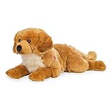 Teddy Hermann 91942 Hund Golden Retriever 60 cm liegend, bernsteinfarben, Kuscheltier mit idealem Recyclinganteil (Füllmaterial)