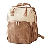 LIINI® Wickelrucksack Cord Braun – 29L Wickeltasche Rucksack mit Wickelunterlage, Kinderwagen-Halterungen, isolierten Flaschenfächern, Nassfach & Laptopfach