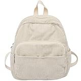 Makukke Rucksack Damen Klein, Cord Cityrucksack Rucksäcke Daypacks Damen Rucksackhandtaschen Rucksack Für Lässig Schule Travel Wandern Arbeit, Beige Rucksack