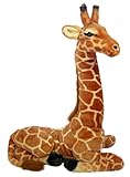 Plushfarm Wagner Plüschtier Giraffe - sitzend - 60 cm - Hochwertige Verarbeitung, Weiches Fell, Lebensechte Darstellung, Handwäsche bei 30 Grad, Braun