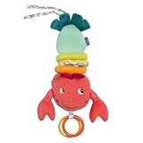 Fehn Spieluhr Hummer – Kuscheltier & Einschlafhilfe: Aufzieh-Spieluhr mit sanfter Melodie Brahms Wiegenlied beruhigt in jeder Situation – für Babys und Kleinkinder ab 0+ Monaten