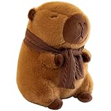 TOPLITHE Capybara Kuscheltier, Capybara Plüschtier mit Schal Spielzeug Stofftier Geschenk für Kinder Freund Geburtstag, Weihnachten(35CM)