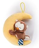 NICI 47875 Anhänger Eule Oscar 9cm & Mond, mit Loop, braun