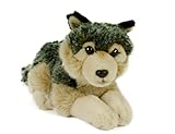 Teddys Rothenburg by Uni-Toys Kuscheltier Wolf 24 cm liegend grau/beige Plüschwolf Plüschtier