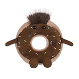 Apricot Lamb Schokoladen Donut Essen Plüschtiere für Kinder, weiche niedliche Kuscheltier für Baby Mädchen und Jungen, Flauschige Donut Essen Rosa 12 cm