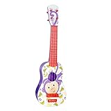 KLOZ Mini Viersaitengitarre Kindererleuchtung Musikinstrument Gitarrist/Kindergitarre Ukulele Erstes Musikinstrument Kinder Holzspielzeuggitarre/Ukulele Spielzeuggitarre