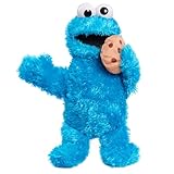 Just Play Sesamstraße Nom Nom Krümelmonster, Plüschtier, 34 cm groß, mit Soundeffekten und Bewegungen, blau, interaktives Kuscheltier, Kinderspielzeug ab 18 Monaten