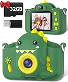 Kinderkamera, Gofunly Kinder Kamera 1080P 2,0-Zoll-Bildschirm Fotoapparat Kinder mit 32GB-Karte Selfie Digitalkamera Kinder Fotokamera Kinder für 3-12 Jahre Jungen und Mädchen Weihnachten Spielzeug