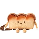 Giant bean Stofftier Brot Plush Wärmekissen/Stofftier Süßes Brot-Plüschkissen - kuscheliges Spielzeug & Deko-Kissen,11.4' x 8.2'