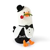 shownicer Plüschtier Banane Ente Kuscheltier Stofftier Kawaii Ente Plüsch Kissen Spielzeug Wurfkissen Ente Kissen Geschenk für Valentinstag Freundin Mädchen Kinder 3+ Jahre (Rose, 30cm)