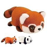 Osuter Panda Kuscheltier, 25cm Red Panda,Kawaii Kuscheltier,Roter Panda.Kawaii Plüsch Spielzeug,Panda Plüschtierfür Mädchen, Jungen & Babys – Flauschiger Stofftier Panda zum Spielen