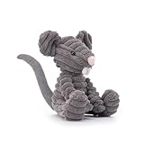 Apricot Lamb Corduroy Ratte Plüschtiere für Kinder, weiche niedliche Kuscheltier für Baby Mädchen und Jungen, Flauschige Corduroy Ratte Grau 15cm