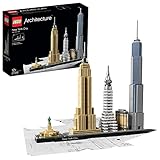 LEGO Architecture New York City Set, Skyline-Modellbausatz mit World Trade Center und Freiheitsstatue, Basteln für Erwachsene, Home und Büro-Deko, Geschenke für Frauen und Männer 21028