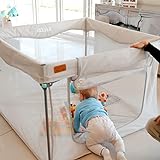 Venture All Stars Joy Baby-Laufgitter, quadratisch, kompakt, zusammenklappbar, mit passender Bodenmatte, robust und langlebig
