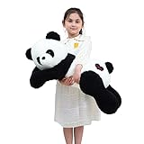 Aiuidun Großer Panda Kuscheltier Teddybär Plüschtier Stofftier Nettes Großer Panda Weiches Umarmungskissen für Kinder Freundin Schlafkissen Geschenk (80cm/31.4inch)