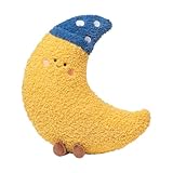 Quorvex Kissen - Mond Plüsch | Ergonomisches Kissen mit waschbarem Bezug für Körperstütze Schlafen Reisen Baby Frauen Schwangerschaft Nackenkomfort