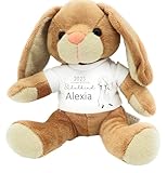 Kilala Hase Kuscheltier zur Einschulung, Personalisiertes Plüschtier mit T-Shirt, Geschenk zur Schultüte, 21 cm, Schulkind Mädchen