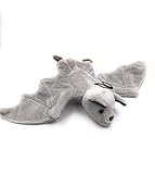 Onwomania Plüschtier Kuscheltier Stoff Tier Fledermaus grau fliegend Band 36 cm