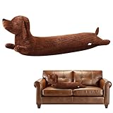 KBIBCK Dackel Kuscheltier Kissen, 50CM Plüschkissen Dackel Langes Stofftierkissen, Kuscheltier Dackels, PlüschkissenGefüllter Dackels, Langes Plüschkissen mit Dackele für Sofa,Schlafzimmerdeko
