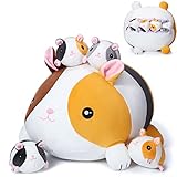 Threan 5 Stück Meerschweinchen Kuscheltiere 35 cm Mutter mit 10 cm Baby Niedliche Plüschtiere Spielzeug Weiche Stofftiere Puppen für Jungen Mädchen Geburtstag Geschenk