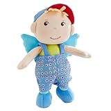 HABA Schutzengel Frido – Kuschelige Stoffpuppe (20 cm), perfektes Willkommensgeschenk für Babys & Kleinkinder – Waschbar bei 30 °C – 1304104001