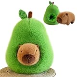 JWTRSVTY Capybara PlüSchtier, 35cm Capybara Stofftier, 2-In-1 Capybara Avocado Puppen, Capybara Kuscheltier, Für Jungen MäDchen Kinder Geburtstagsgeschenke Capybara PlüSchspielzeug