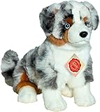 Teddy Hermann 91933 Hund Australian Shepherd 30 cm, Kuscheltier, Plüschtier mit recycelter Füllung