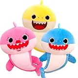 FISAPBXC Shark Plüschtiere, 3PCS SharkPlüsch Spielzeug Stofftier Plüschpuppe Kinderspielzeug Plüschtiere Kinderpuppe Plush Toy Stuffed Animals Toy Plüschfiguren für Kindergeburtstag Geschenk(20CM)