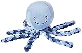 Nattou Kuscheltier Oktopus, Für Neugeborene und Frühchen, 23 cm, Blau