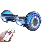 GeekMe Hoverboards 6.5”Zweimotoren 2-Rad-Hoverboards Hoverboards mit LED-Leuchten Bluetooth