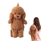 Xijobido Kuscheltier Rucksack,Plüschtasche Weich Für Kinder | Hunde Rucksack Für Mädchen Schule Reise Kinder Niedliche Umhängetasche