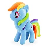 Zaloife Pferd Plüschtier, Stofftier Pony Regenbogen 20cm, Kuscheltier Pferd Plush, Blau Lustiges Plüsch Puppe Geschenk für Kinder