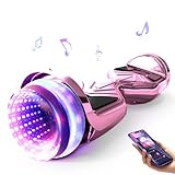 Premium Hoverboard 6.5 inch, hoverboards with Bluetooth, speaker, colored LED lights, gift for children