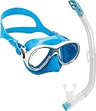 Cressi Premium Combo Schnorchelset Junior - erhältlich mit Marea Jr oder Estrella Jr Maske und Top-Schnorchel, Unisex Kind