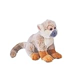 MZICXV Simulation PP Baumwolle Tier Totenkopfäffchen Plüschtier Weich und Niedlich Früherziehung Geschenk Heimtextilien (Saimiri sciureus)