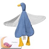 Mababu Schmusetuch Ente | EXTRA weiches Schnuffeltuch Baby aus 100% GOTS Musselin Bio-Baumwolle | Geschenk zur Geburt Schmusetuch Baby ab 0 Monate Junge & Mädchen | Kuscheltier Baby & Schnuffeltücher