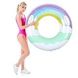 ‎CTDMJ Schwimming Ring Erwachsene Schwimmring Mit Griff Sternenklarer Himmel Schwimmreifen Runden Schwimmring Schwimmringrohrür Pool Badspielzeug Party Sommerpool Party Ca.80 cm